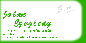 jolan czegledy business card