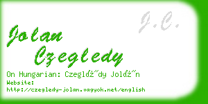 jolan czegledy business card